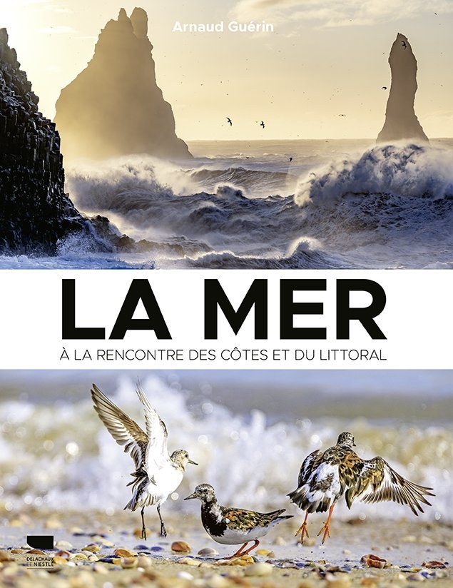 La Mer — Arnaud Guérin — À la rencontre des côtes et du littoral. Couverture éditée par Delachaux et Niestlé, photogravure 20 Fois l'Ours.